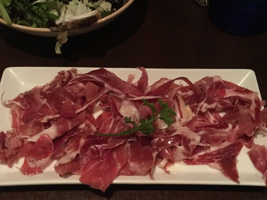 Iberico ham dish from Barcelona, Spain