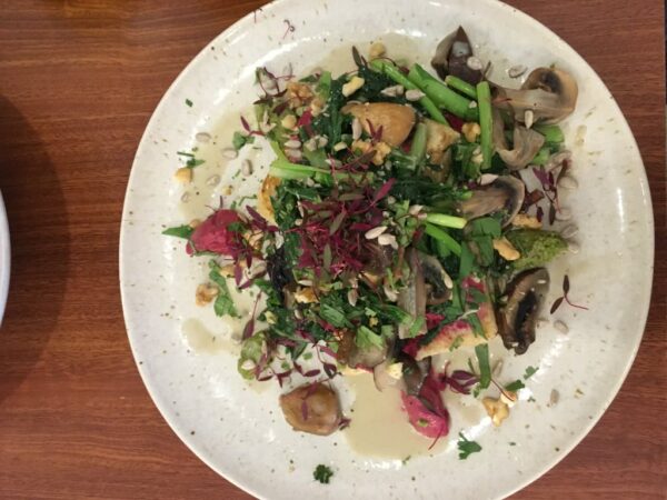 Mushrooms and Greens Plate - Lisbon, Portugal